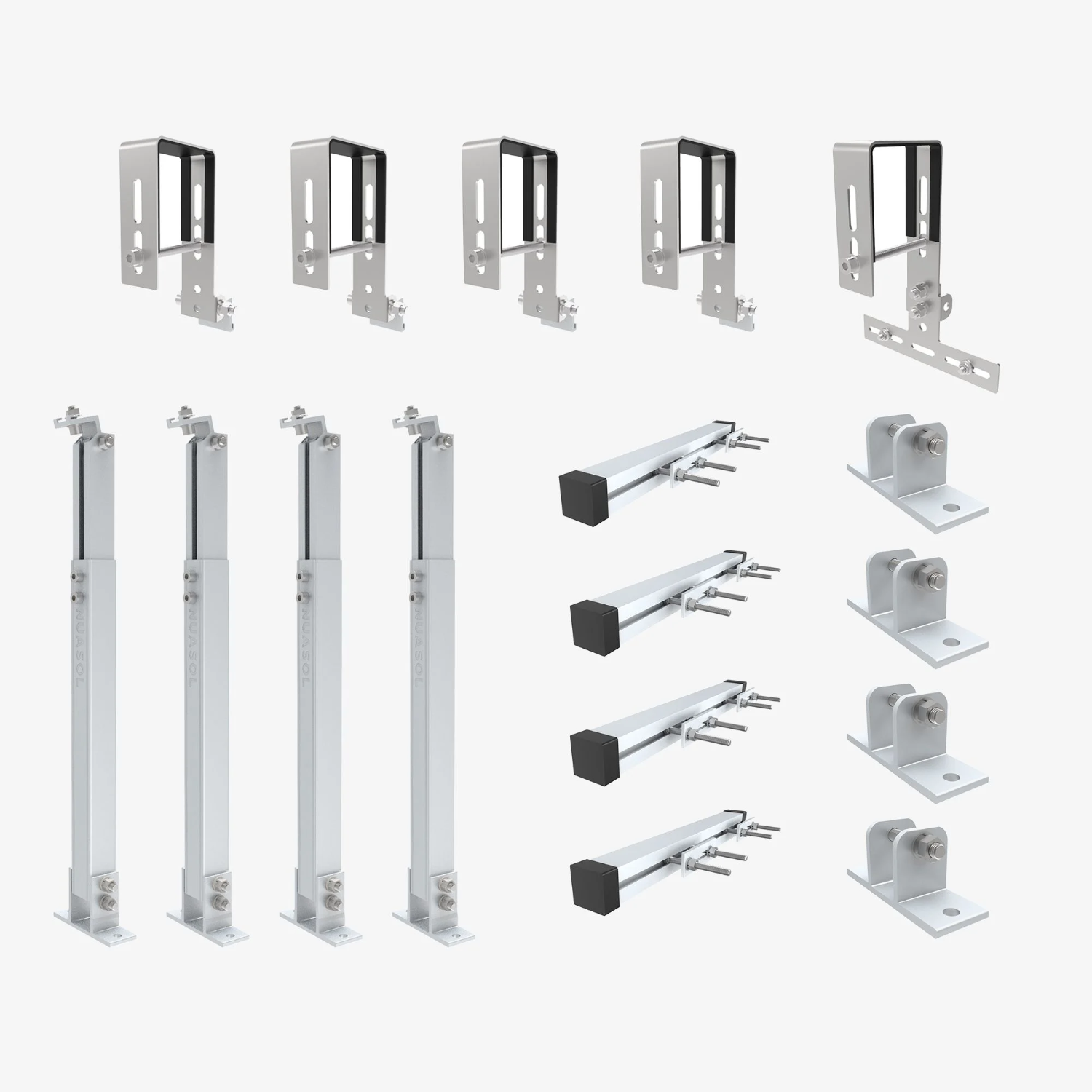 Nuasol Balkonhalterung eckig 2 Module