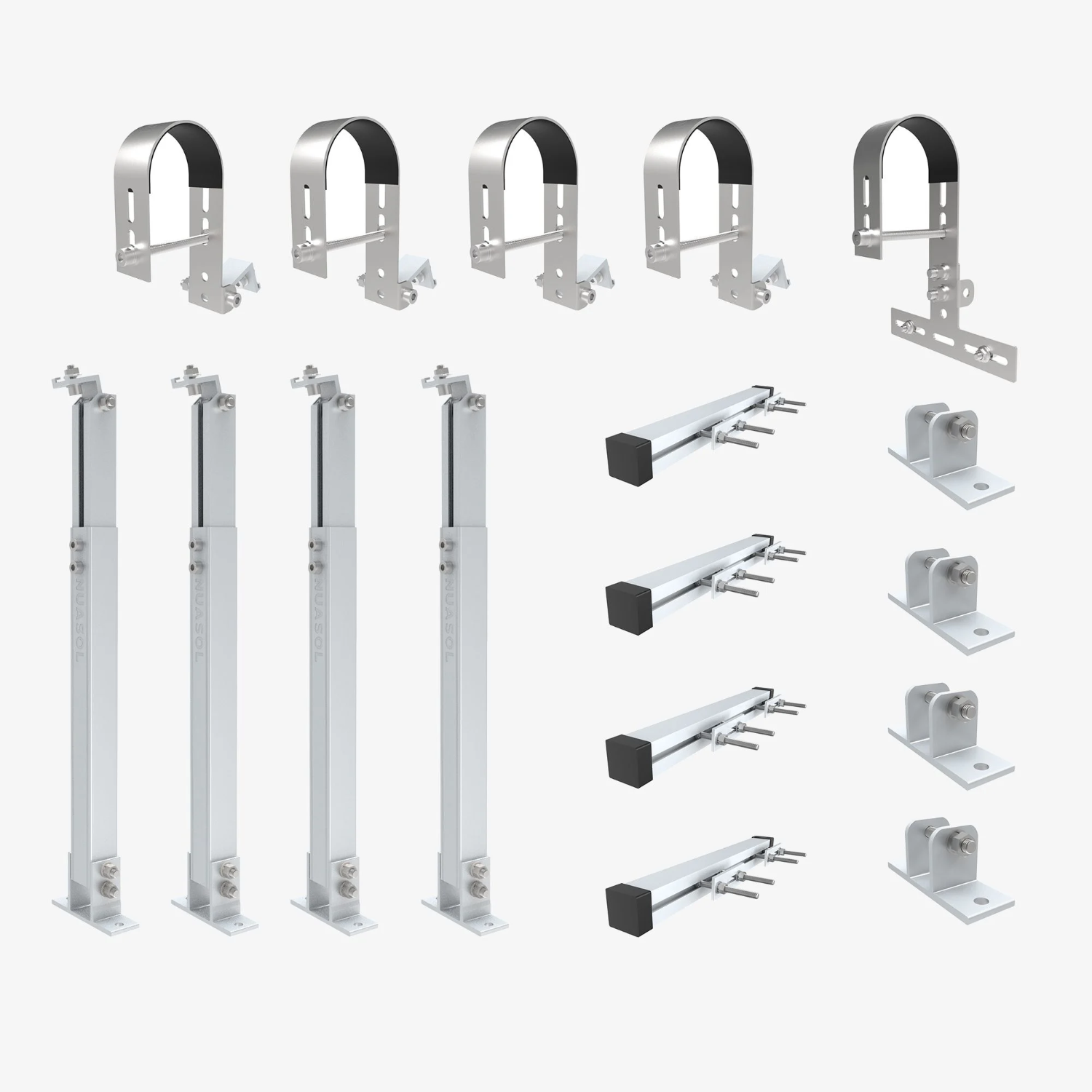 Nuasol Balkonhalterung rund 2 Module